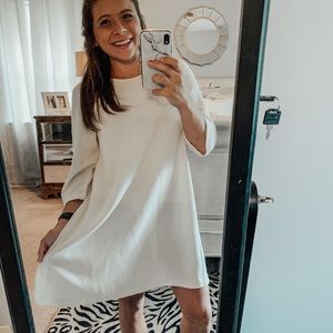 Umgee white swing dress with back details